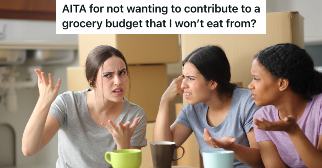 three women surrounded by moving boxes arguing