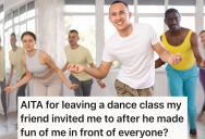 Man Joins Friend For Dance Class Even Though He Has Two Left Feet, But When His Friend Films Him Dancing, He Gets Really Upset