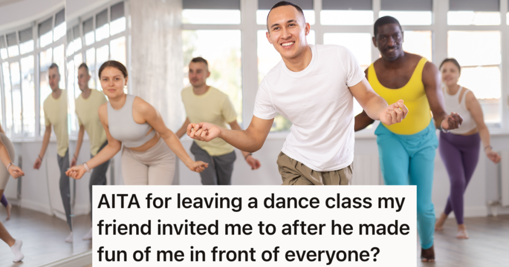 men and women in a dance class