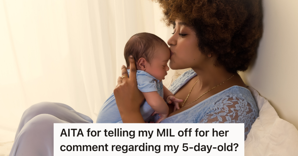 mom kissing newborn baby