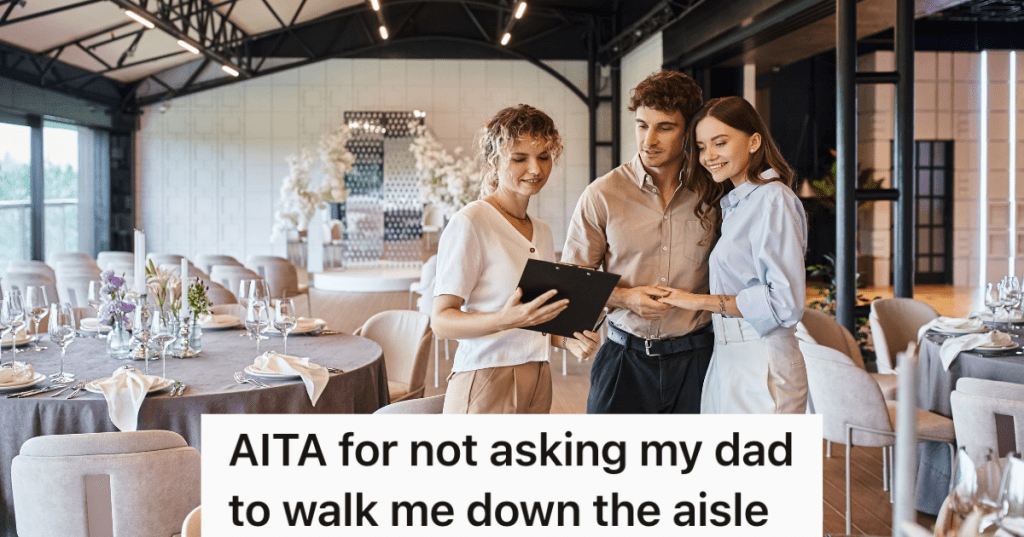 couple looking at wedding venue