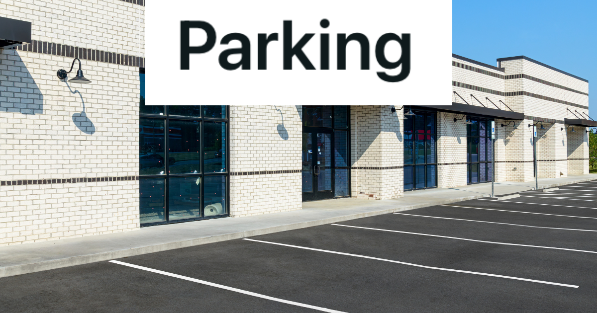 empty shopping center parking lot