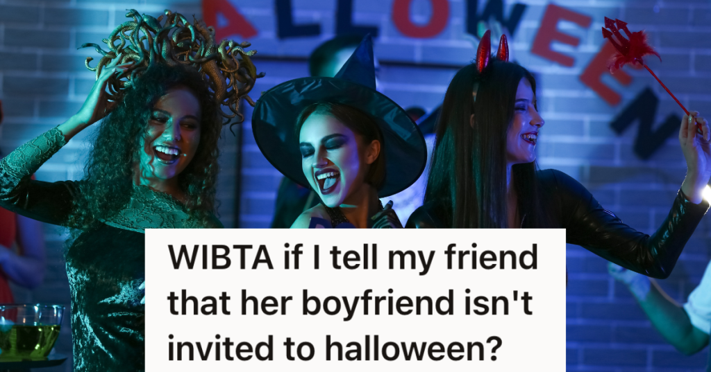 three women in halloween costumes