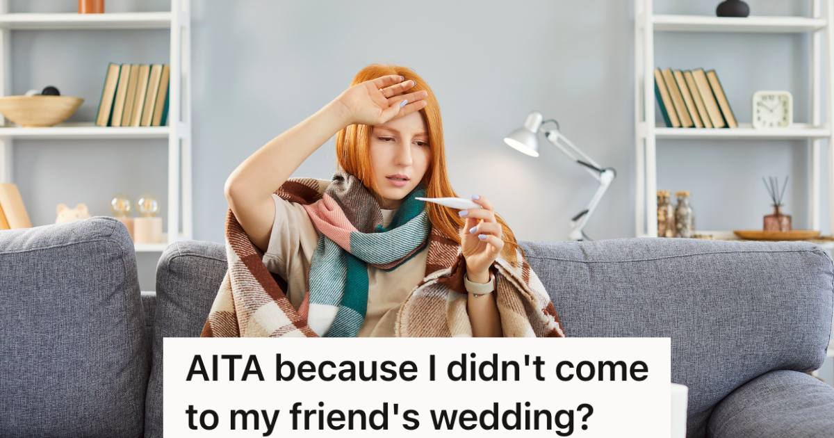 sick woman taking her temperature