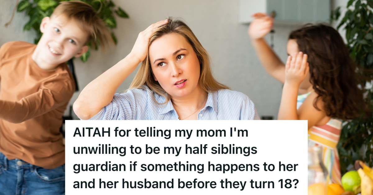 Young Womans Mom Asks If Shed Be Willing To Be The Guardian For Her Younger Siblings, And She Says No young woman annoyed with younger siblings