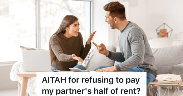 young couple arguing about money