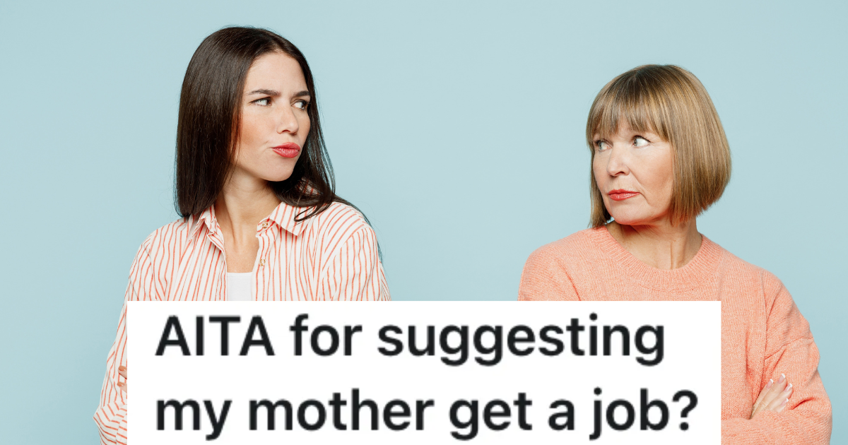 upset young woman and middle aged mom looking at each other 