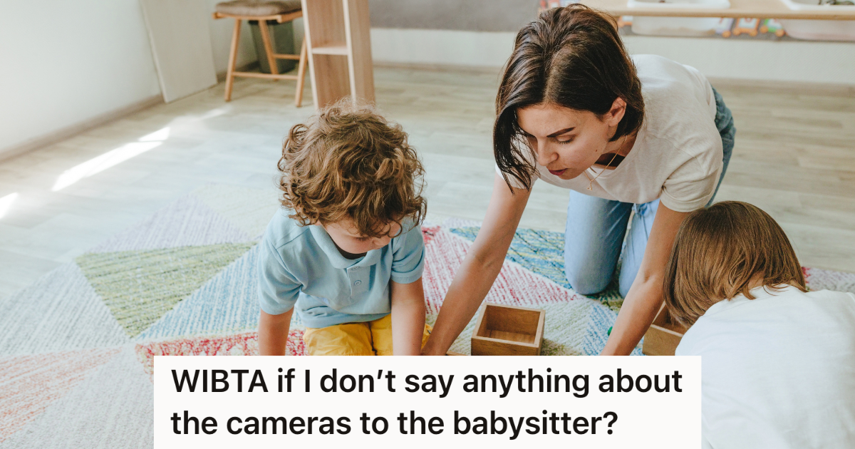 babysitter playing with two little kids