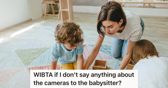 babysitter playing with two little kids