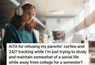 College Student Moves Back Home For A Semester, But She’s Sick Of Her Parents Insisting On Tracking Her Location 24/7