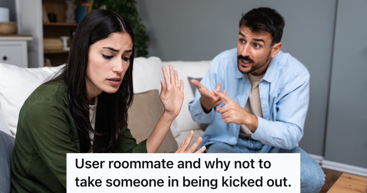 man and woman roommates arguing