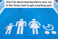 Rude Driver Parks In Parking Spot Intended For Families With Small Children, So A Dad Reports Him To The Store Manager