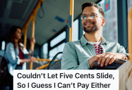 Bus Passenger Was Five Cents Short Paying The Fare, So The Driver Made A Big Deal Out Of It And Called Him Names