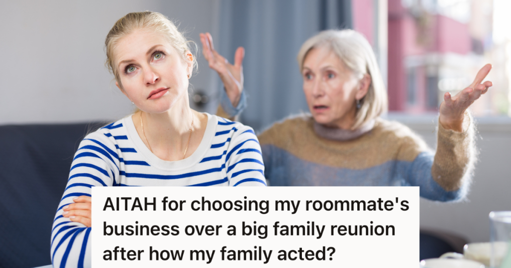 woman ignoring her upset mother