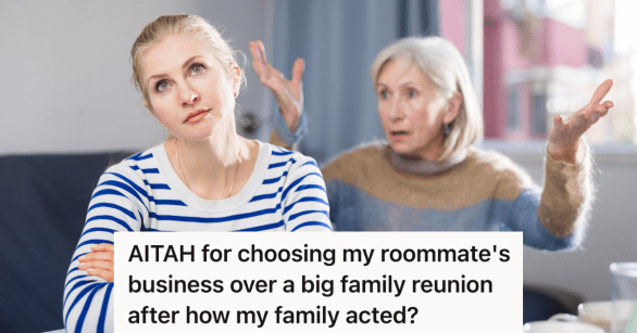 woman ignoring her upset mother