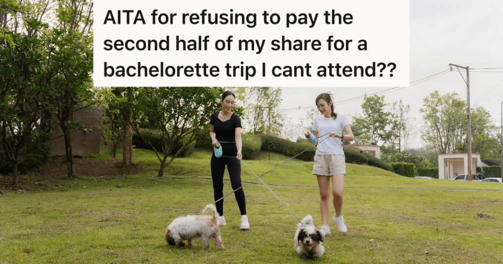 two women walking their dogs