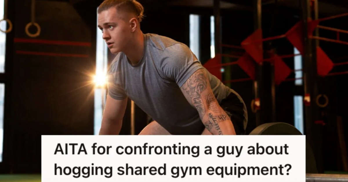 Man lifting weights in a gym