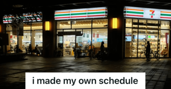An open 7-11 store at night