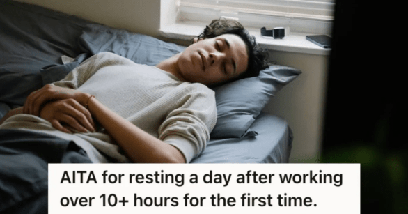 Man sleeping on his bed