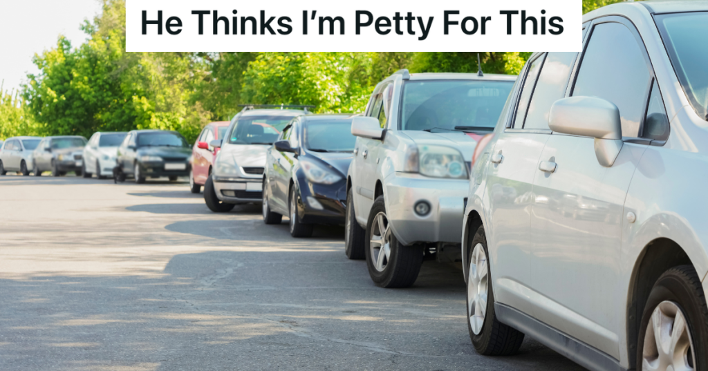 cars parked along the side of the street