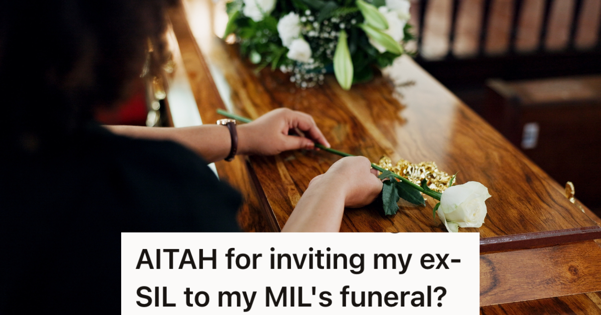 closeup of woman's hands putting white rose on casket
