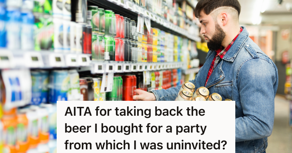 Teenagers Crush Calls Him Out Of The Blue And Asks Him To Buy Beer For Her Party, But He Later Found Out That Didnt Mean He Was Invited To The Party man buying cans of beer in a store
