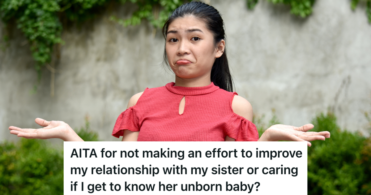 Womans Sister Has Loathed Her Their Whole Lives, But Now That Her Sister Is Pregnant, Shes Wondering If She Should Give Her A Second Chance young woman shrugging
