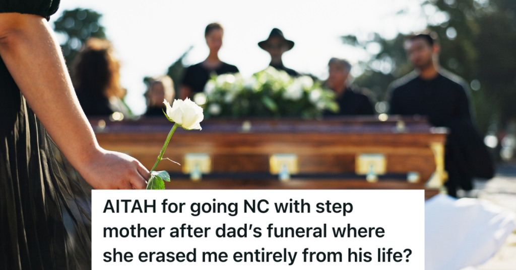 woman's hand holding white rose at funeral