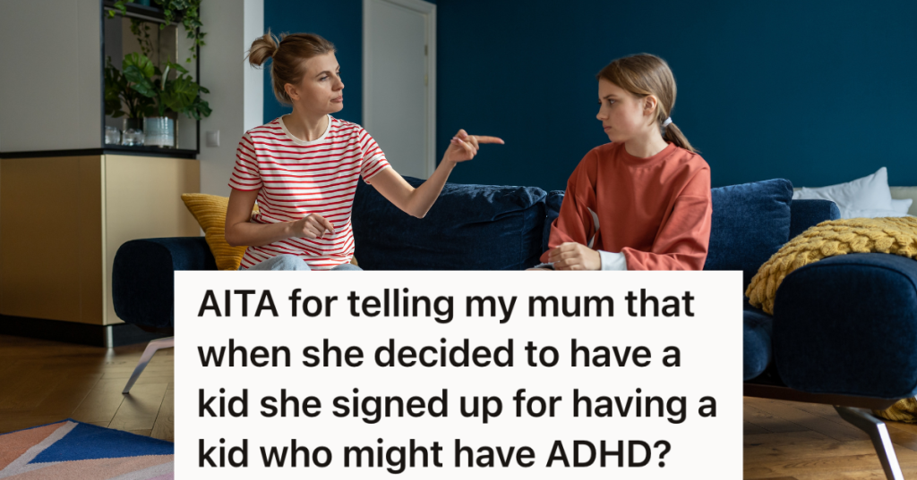 mother pointing at her angry teenage daughter