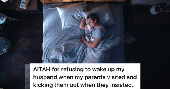 top view of man sleeping in bed