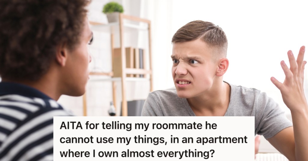 two male roommates arguing with each other