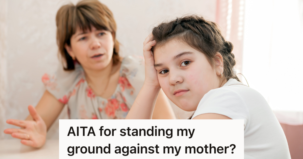 upset teenage girl turning away from her mother