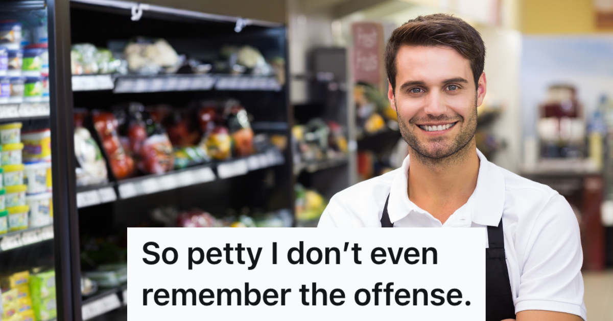 smiling male grocery store employee 