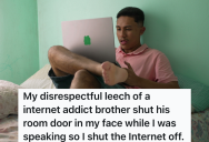 Her Lazy Brother Does Nothing Except Act Superior And Use The Internet All Day, So She Messed With The WiFi