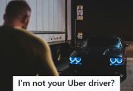 Driver Parked Outside A Store Was Mistaken For An Uber Driver, And The Passenger Yelled At Him To Open The Truck Before Realizing He Had The Wrong Car