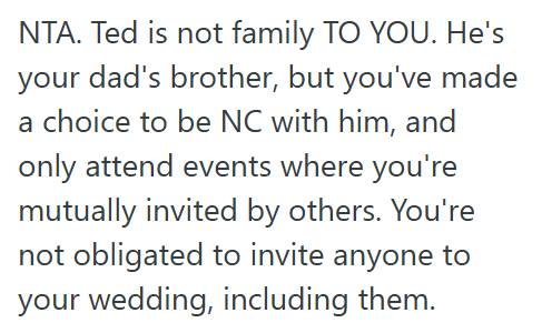 Uncle 3 Bride Refused To Invite Her Estranged Uncle To The Welcome Lunch Before Her Wedding Because Of His Past Behavior, And Now Her Father Is Calling Her Immature