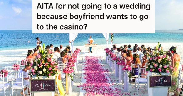 Beach wedding ceremony