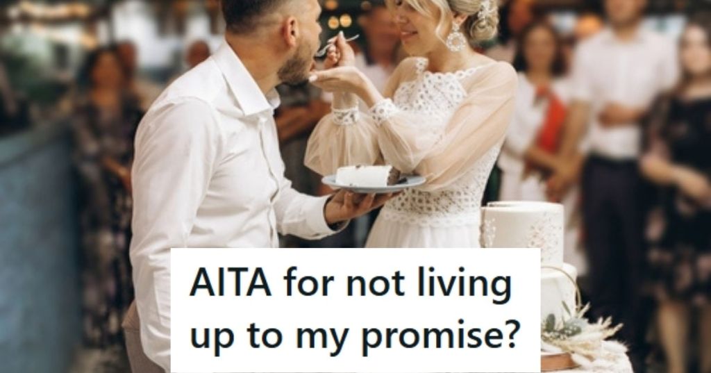 Bride and groom eating cake