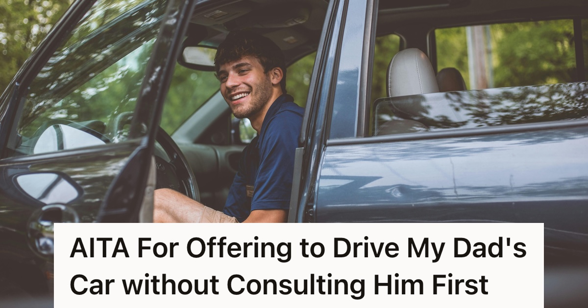 Man sitting in the driver's seat of a car