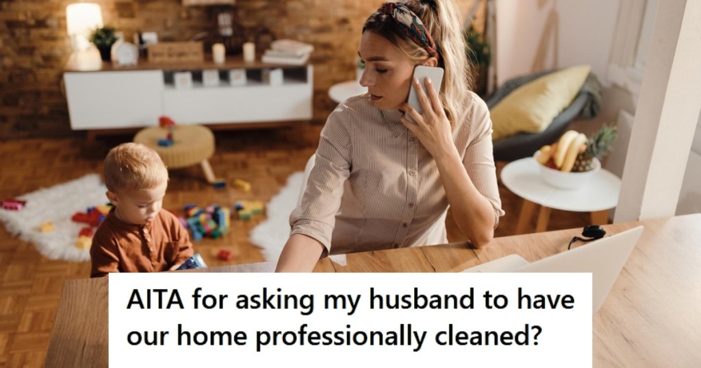 busy mom on a phone call