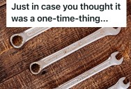 His Dad Made A Long-Running Joke About This Man Losing A Wrench, So He Swore That He Will Always Gift His Father The Same Wrench On Every Occasion