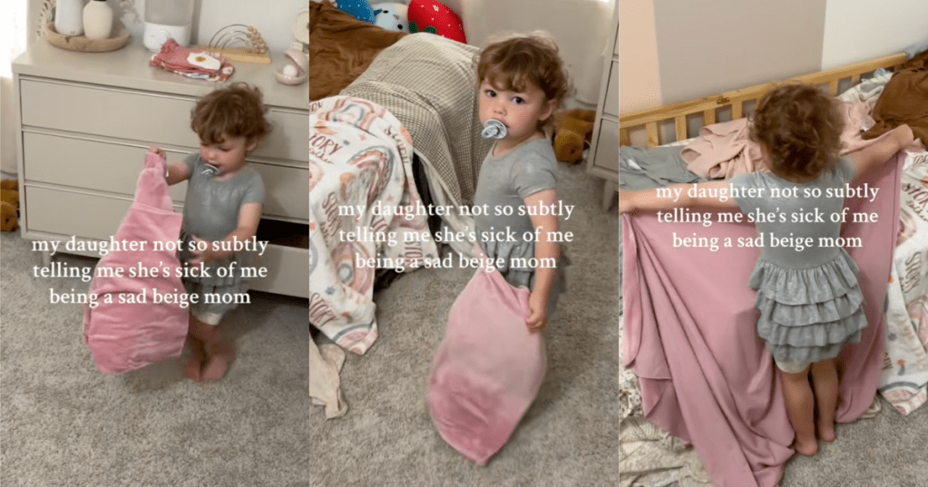 young child in her room