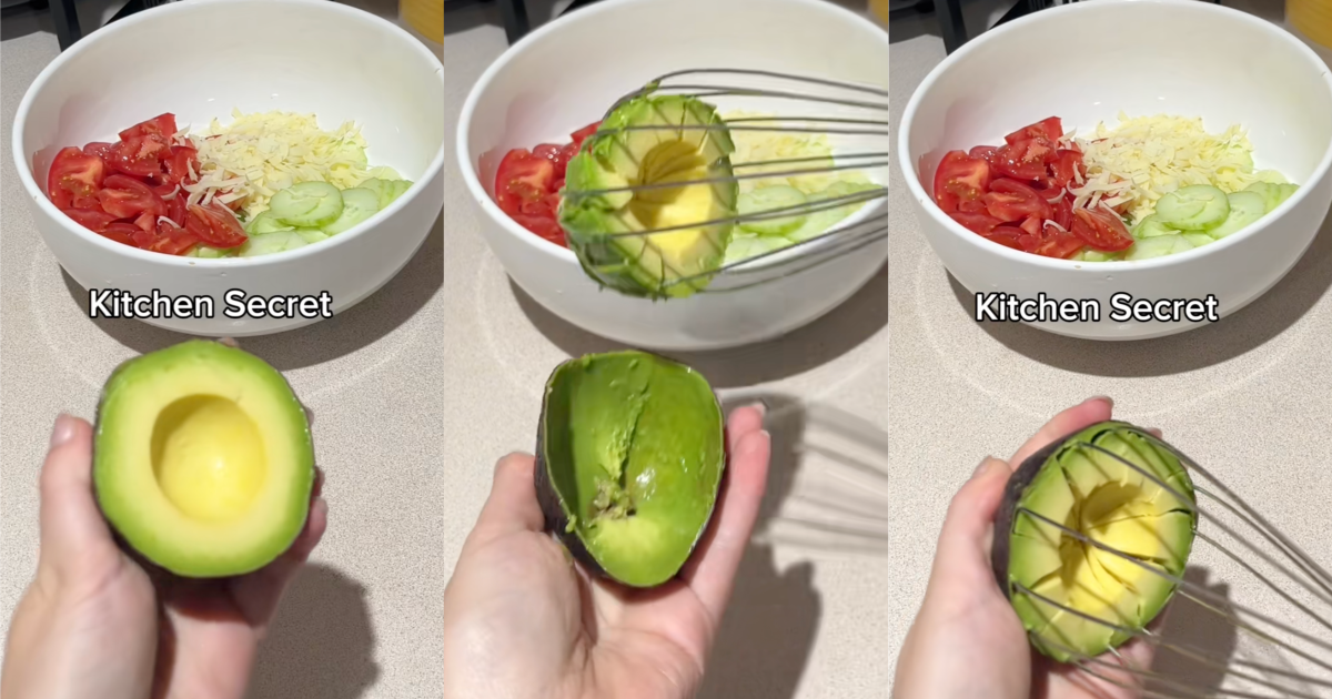 woman cooking with an avocado