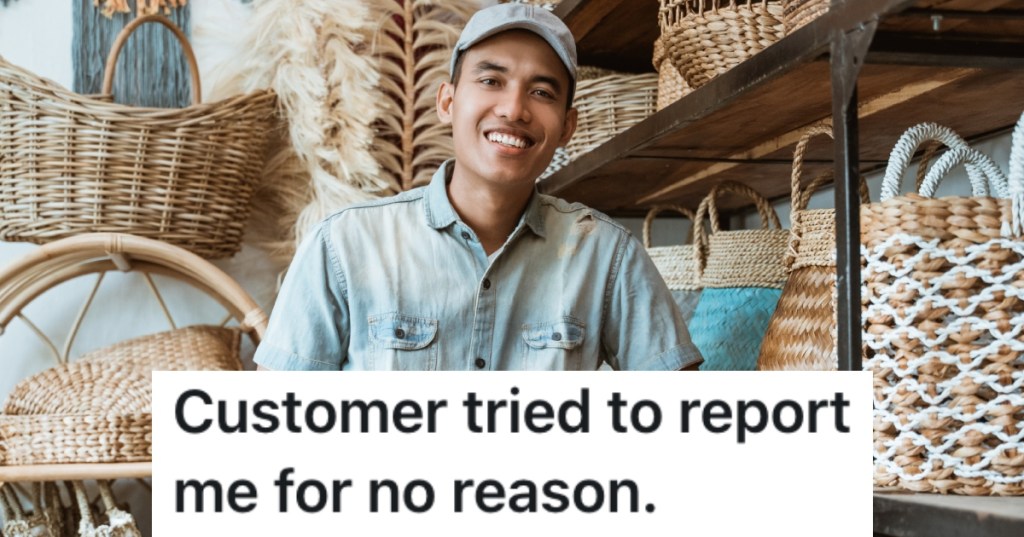 man in a craft store