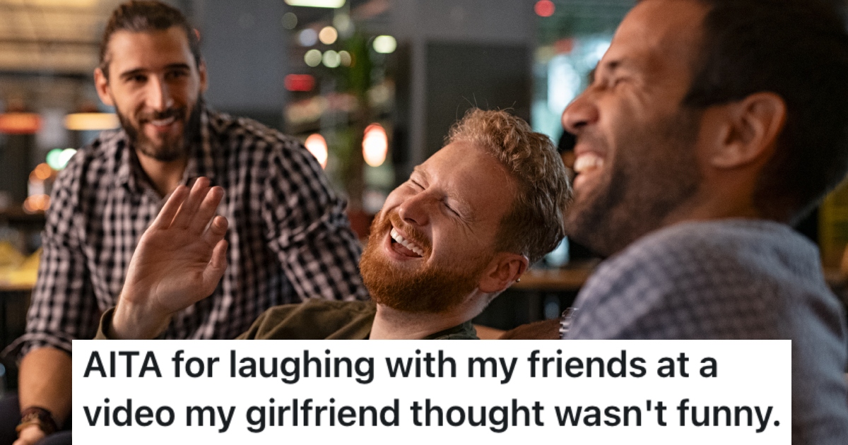 three men having a laugh