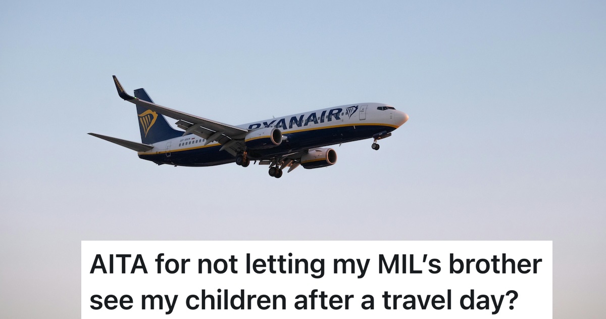 Dad Refuses To Let His Mother In Law’s Brother Visit After A Brutal Travel Day, But She Accuses Him Of Being Rude And Disrespectful airplane flying in the sky
