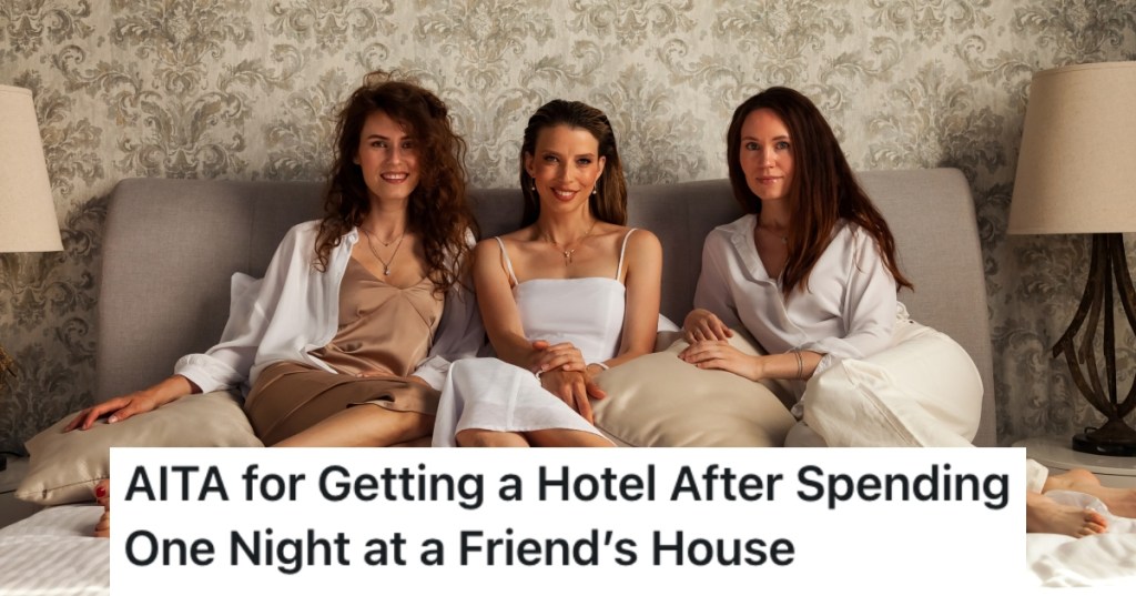 women in a hotel room
