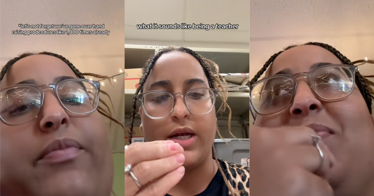 woman talking about teaching