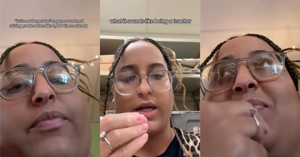 woman talking about teaching