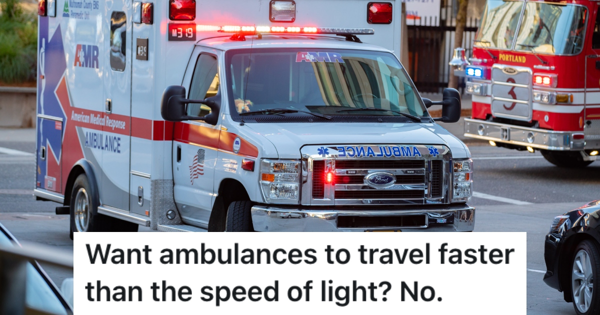 ambulance on a street